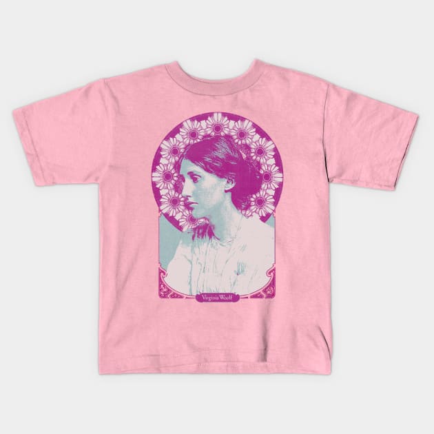 Virginia Woolf Kids T-Shirt by Oskyposters